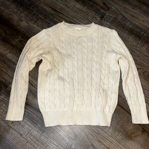 Crewcuts Ivory Cable Knit Sweater